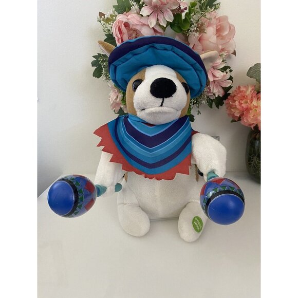 Animated Musical Mariachi Chihuahua Plush Puppy Dog Plays Macarena Works Tested - Picture 12 of 16